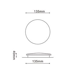 Divar üçün işıqlandırıcı GW CIRCUS ağ, 3000K, 6 Vt, GW-8663S-6-WH-WW