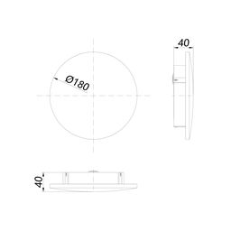 Divar lampası GW CIRCUS ağ, 4000K, GW-8663L-9-WH-NW