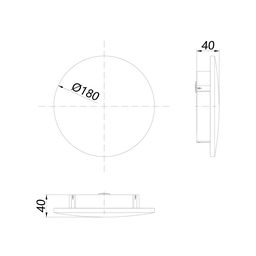 Divar lampası GW CIRCUS qara, 4000K, GW-8663L-9-BL-NW