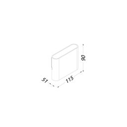 Divar işıqlandırıcısı GW BRAVO 6 Vt, ağ, 3000K, GW-6080S-6-WH-WW