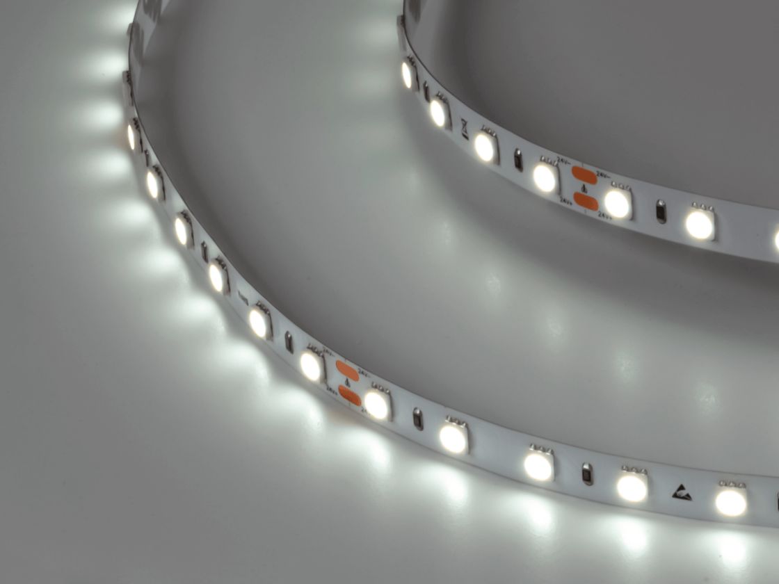 LUX LED lent, 5050, 60 LED/m, 14,4 Vt/m, 24V, IP33, Soyuq ağ (6000K), DSG560-24-W-33