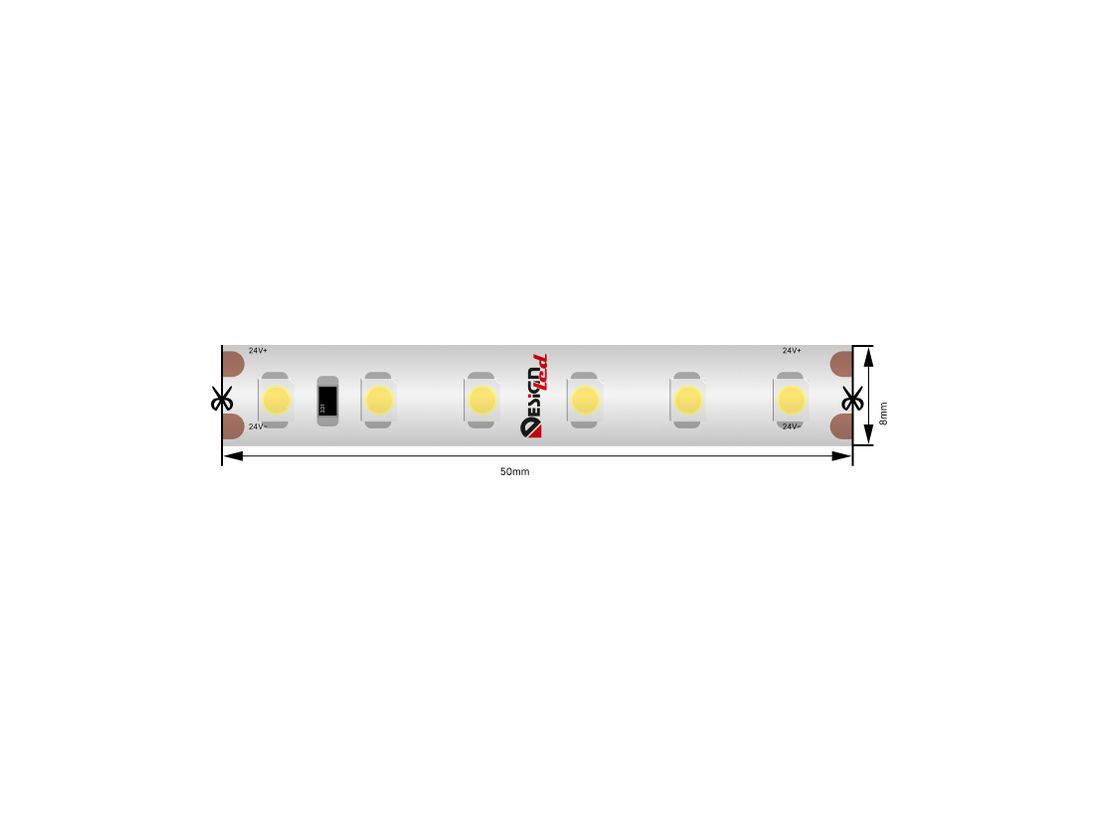 24V+ işarəli SMD 3528 LED lent seqmenti