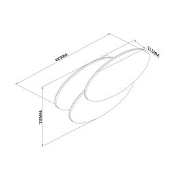 Divar lampası GW O-SHADE qara, GW-6809R-12-BL-WW