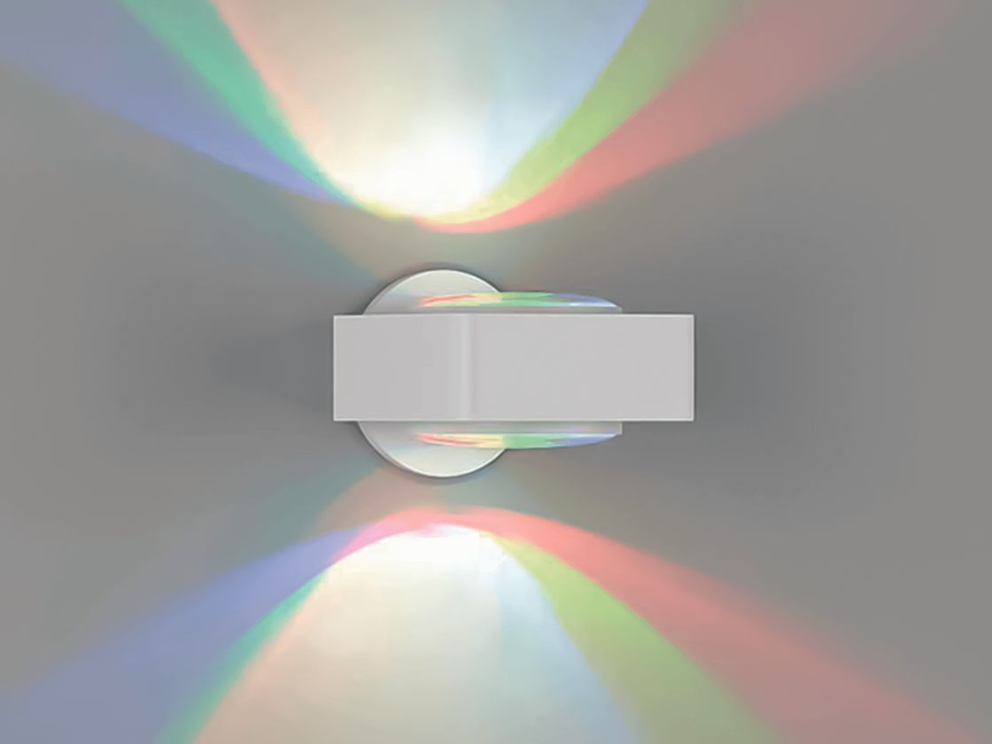 GW divar lampası, ağ korpus, RGB işıq effekti