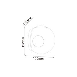 Divar lampası GW SFERA-DBL ağ, 3000K, GW-A161-4-4-WH-WW