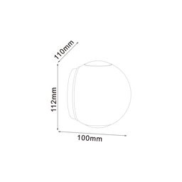 Divar lampası GW SFERA-SBL ağ, 4000K, GW-A161-2-6-WH-NW