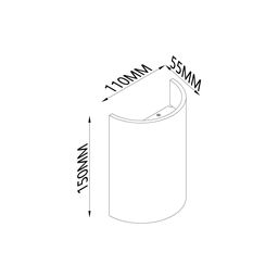 Divar lampası GW TUBE ağ, 4000K, GW-6805-6-WH-NW