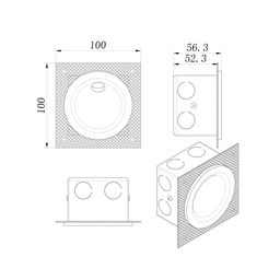 Divar işıqlandırıcısı GW, GW-R806-3-WH-WW