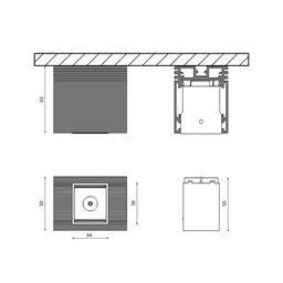 SY treki üçün işıqlandırıcı, qara, 2 Vt, neytral işıq, SY-601231-BL-2-NW