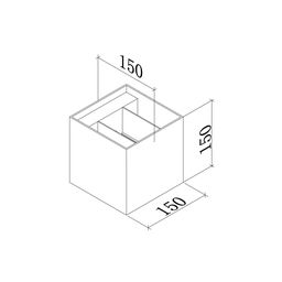 Divar lampası JY BIG-KUB ağ, LW-A803L-WH-WW
