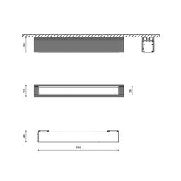 SY treki üçün işıqlandırıcı, qara, 12 Vt, neytral işıq, SY-601211-BL-12-NW