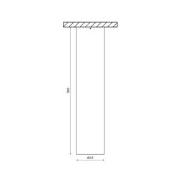 Villy long işıqlandırıcısının çertyoju, ölçülər 300×65 mm