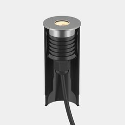 Qabırğalı, daxildən quraşdırılan işıqlandırıcı korpusu, kabel aşağı hissədən çıxışlı