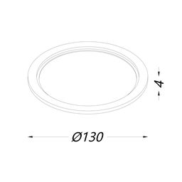 COMBO seriyası üçün çərçivə 1 dairəvi, qara, COMBO-1R1-BL