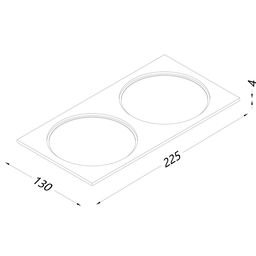 COMBO seriyası üçün ikiqat çərçivə COMBO 1 kvadrat, ağ, COMBO-1S2-WH