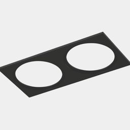 COMBO 1 seriyası üçün ikiqat çərçivə, kvadrat, qara, COMBO-1S2-BL