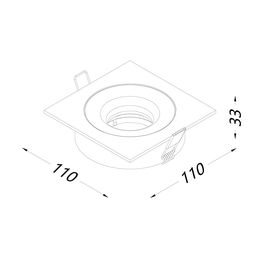Tavan üçün quraşdırılan maili-dönən işıqlandırma korpusu, COMBO-2S1-BL, Qara, IP20, COMBO-2S1-BL