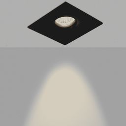 COMBO 2 daxili quraşdırılan kvadrat korpus, qara rəng, ön görünüş