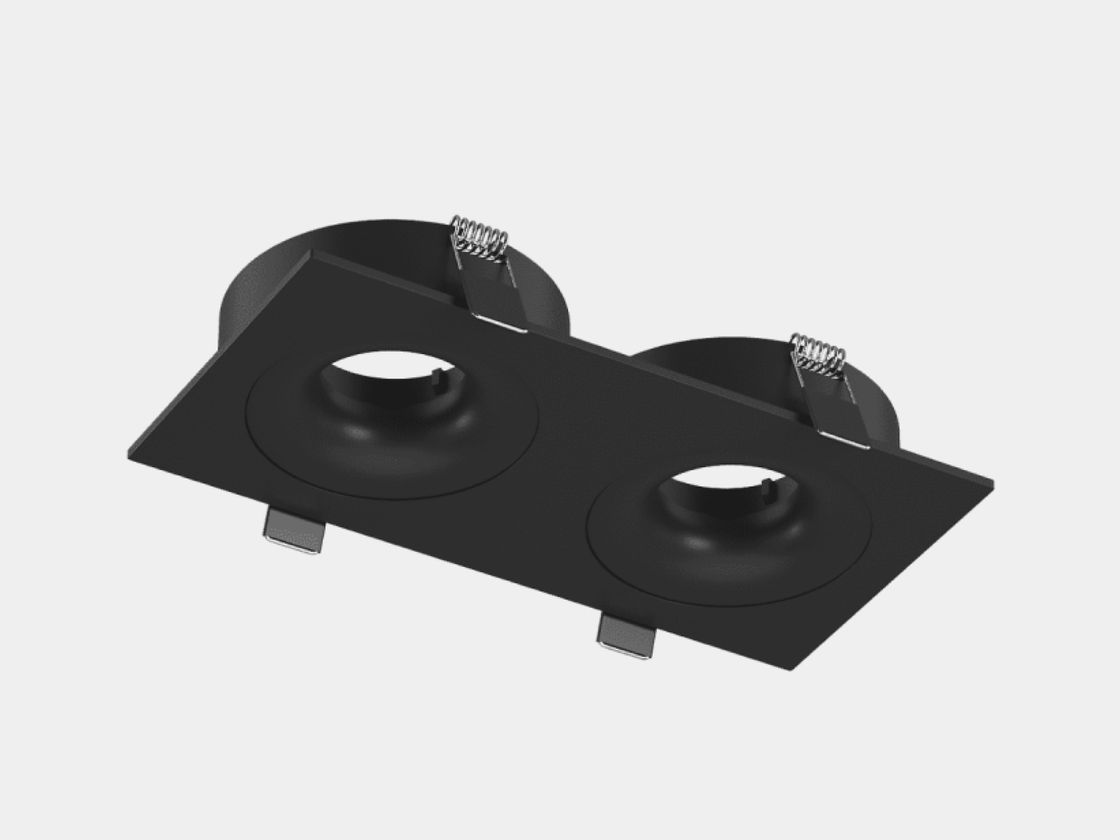 COMBO 2 qara rəngli, ikiqat kvadrat daxili montaj korpusu