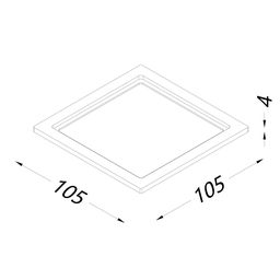 COMBO seriyası üçün çərçivə 3, kvadrat, qara, COMBO-3S1-BL