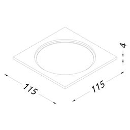 COMBO seriyası üçün çərçivə 4, kvadrat, qara, COMBO-4S1-BL