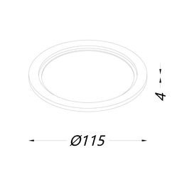 COMBO seriyası üçün çərçivə 4, dairəvi, qara, COMBO-4R1-BL