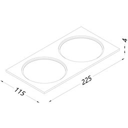 COMBO 4 seriyası üçün ikiqat çərçivə, kvadrat, qara, COMBO-4S2-BL