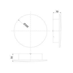 Divar lampası GW CIRCUS qara, 3000K, 16 Vt, GW-8663L-16-BL-WW