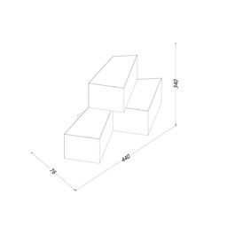 Divar lampası GW PALMIRA qara, 9 Vt, GW-1101-3-9-BL-WW