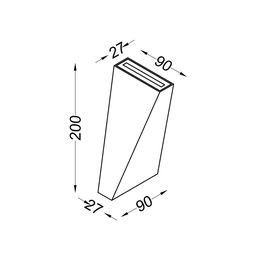 Divar işıqlandırıcısı GW METEOR 6 Vt, 4000K, GW-A807-6-BL-NW
