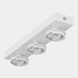 MINI VILLY işıqlıq üçün dəyişdirilə bilən M13 montaj, fırlanan səthüstü üçlü, rəng Ağ, MINI-VL-M13-WH