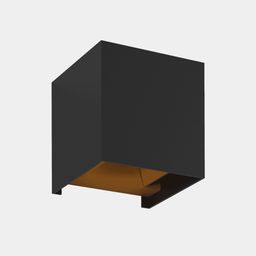 Qara BIG-KUB divar lampası, aşağıdan görünüş, diffuzor