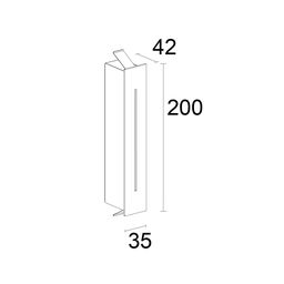 Divara quraşdırılan JY işıqlandırıcı, ağ, PO-1420-STEP-WH-WW