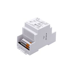 EasyDim RX-ST-DIN qəbuledici-kontrolleri: üst hissədə işarələmə və klemmlər