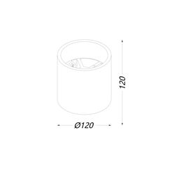LED tavanüstü montajlı plafon işıqlandırıcı, GW seriyası, Qara, 30Вт, IP20, İsti ağ (3000K), GW-8701-30-BL-WW
