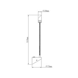 Divar lampası WL BED qara, dimmerlənən, BQ003103-A-3-DIM-BL-WW