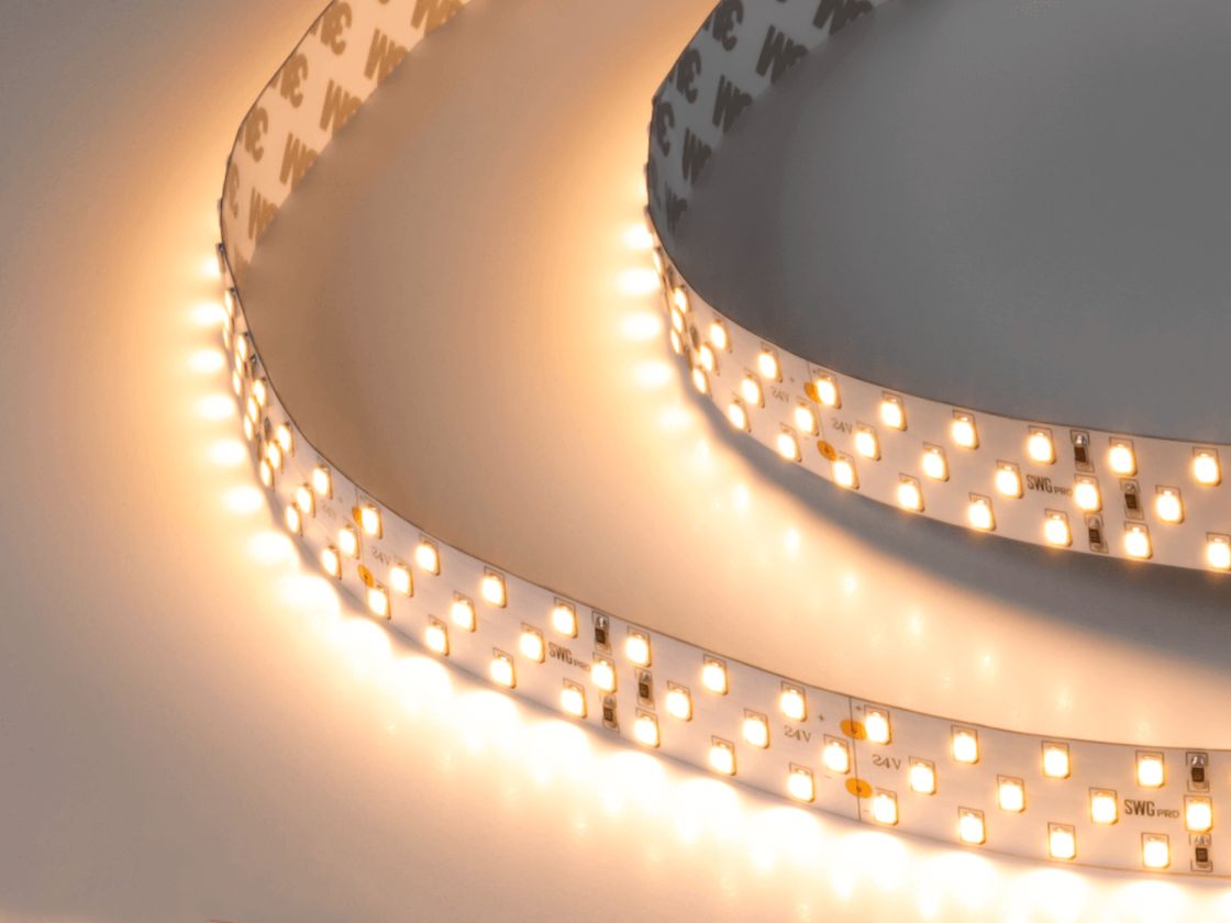 SWG PRO 2835 LED lent, 252 LED/m, 24 Vt/m, 24V, IP20, Rəng: İsti ağ, SWG2P252-24-24-WW-20