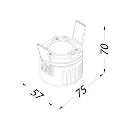 MINI COMBO seriyalı işıqlandırıcı üçün modul, MINI-COMBO-BASE-60-9-WW