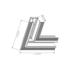 SY seriyası üçün divar-tavan künc konnektoru, Qara, SY-601901-RC-CN-2