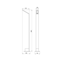 Landşaft işıqlandırıcısı GW 600 mm, GW-0106-600-6-BL-WW