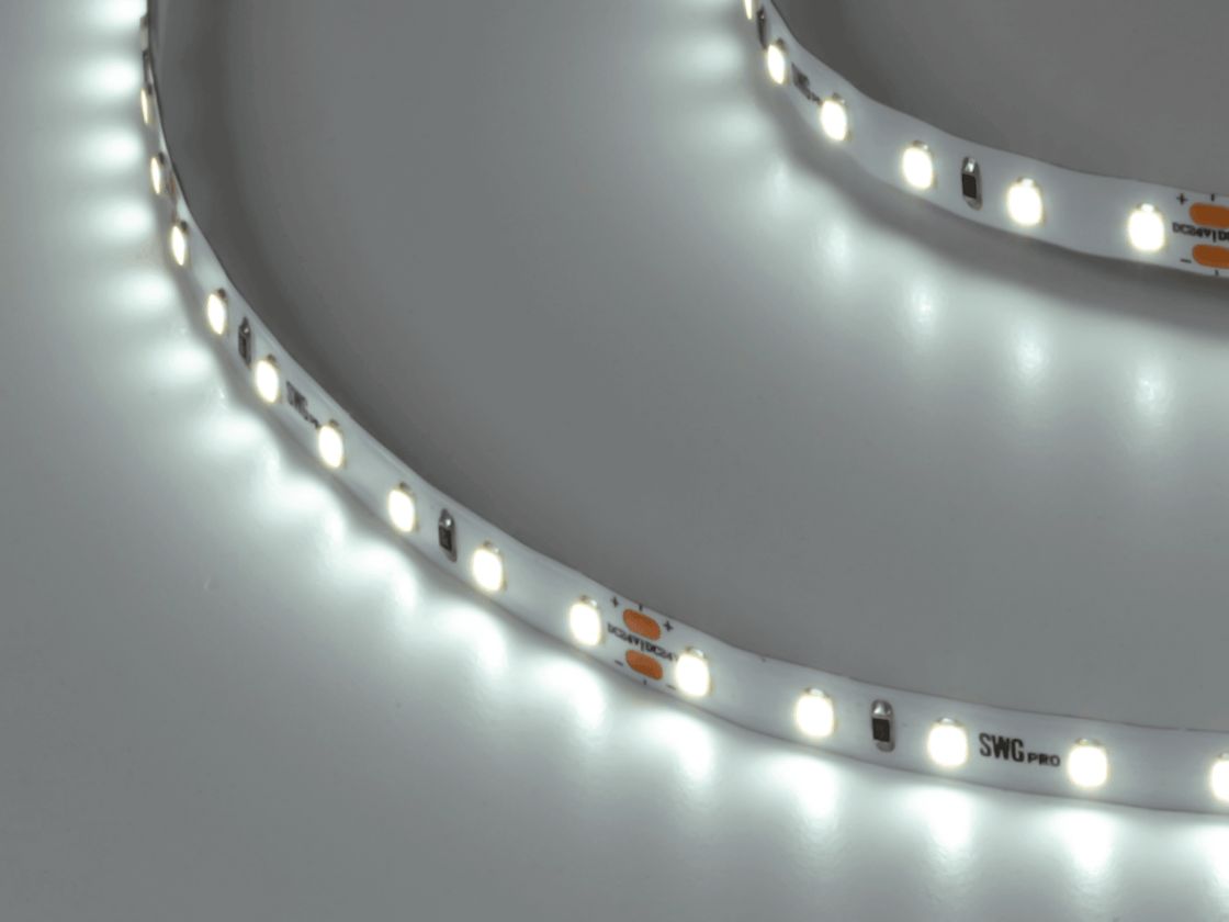 SWG PRO 2835 LED lent, 84 LED/m, 8,6 Vt/m, 24V, IP20, Rəng: Soyuq ağ, SWG2P84-24-8.6-W