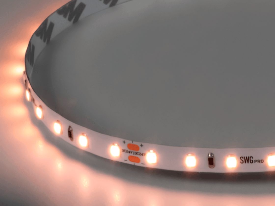 SWG PRO 2835 LED lent, 84 LED/m, 8,6 Vt/m, 24V, IP20, Rəng: İsti ağ, SWG2P84-24-8.6-WW