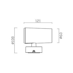 Landşaft işıqlandırıcısı TN boz, 9 Vt, DL-FS0012-9-GR-WW