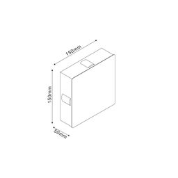 Divar lampası GW, GW-A130-4-4-BL-WW