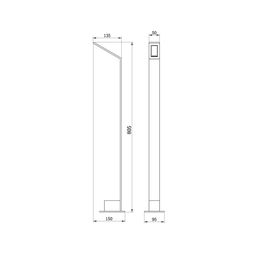 Landşaft işıqlandırıcısı GW 800 mm, GW-0106-800-6-BL-WW