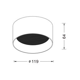 LED tavanüstü plafon işıqlandırıcısı, BQ seriyası, Ağ, 12Вт, IP20, İsti ağ (3000К), BQ-SF12-WH-WW