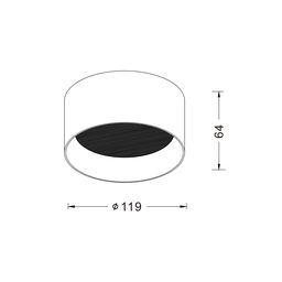 LED tavanüstü montajlı plafon işıqlandırıcı, BQ seriyası, Ağ, 12Вт, IP20, Neytral ağ (4000К), BQ-SF12-WH-NW