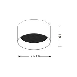 LED tavanüstü montajlı plafon işıqlandırıcı, BQ seriyası, Ağ, 20W, IP20, İsti ağ (3000K), BQ-SF20-WH-WW