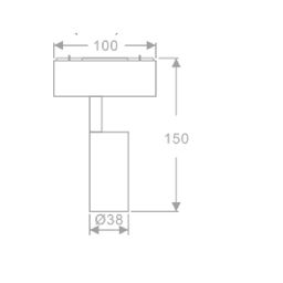 Aşağı gərginlikli SY treki üçün işıqlandırıcı, qara, 7 Vt, SY-DIM-601201-BL-7-NW