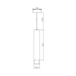Trek üçün asma işıqlandırıcı SY qara, 10 Vt, SY-DIM-601241-BL-10-NW